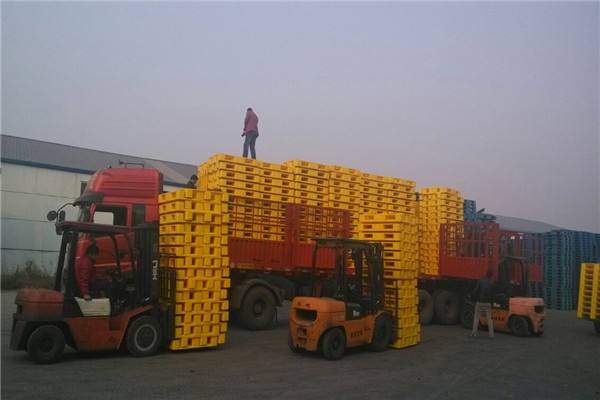 叉車搬運(yùn)塑料托盤 叉車搬運(yùn)塑料托盤